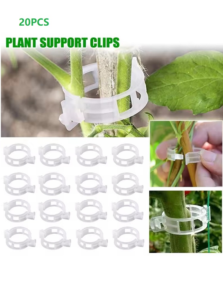 Gardening Tools Vegetables - 20 Stück Pflanzenstützclips, wiederverwendbare Gartenhalterungen zum