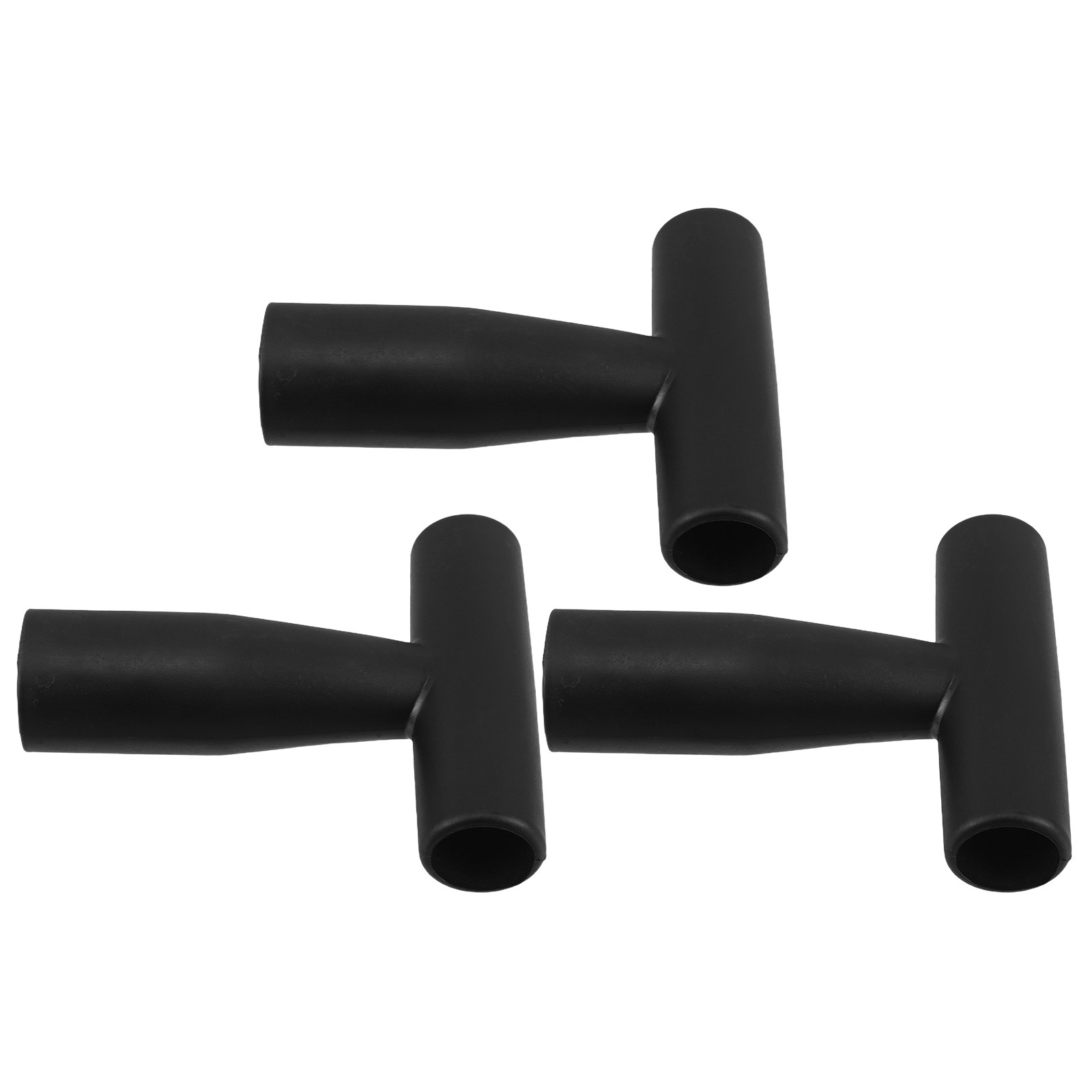 Spade Digging Fork - D-förmige Schaufelgriffe, 3er-Pack, schwarze Kunststoff-Ersatzgriffe für