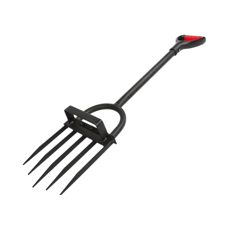 Spade Digging Fork - Robuste 5-Zinken-Gartengabel aus Kohlenstoffstahl mit Metallgriff