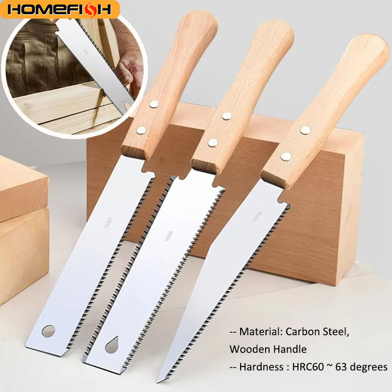 Gardening Hand Tools Japanese - Japanische Handsäge, ein-/doppelseitig, feinzahnig, Holzsäge, SK5-Stahl,