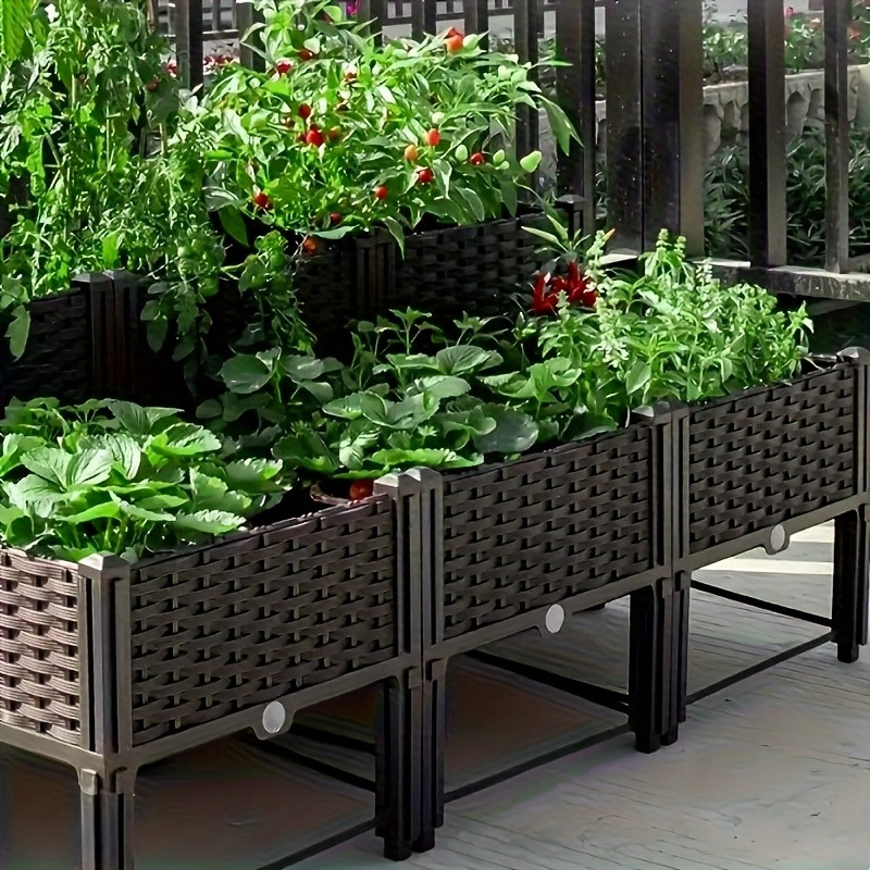 Self-Watering Planter - Garten-Hochbeet, Erhöhter Blumen-Pflanzkasten mit Selbstbewässerungssystem und
