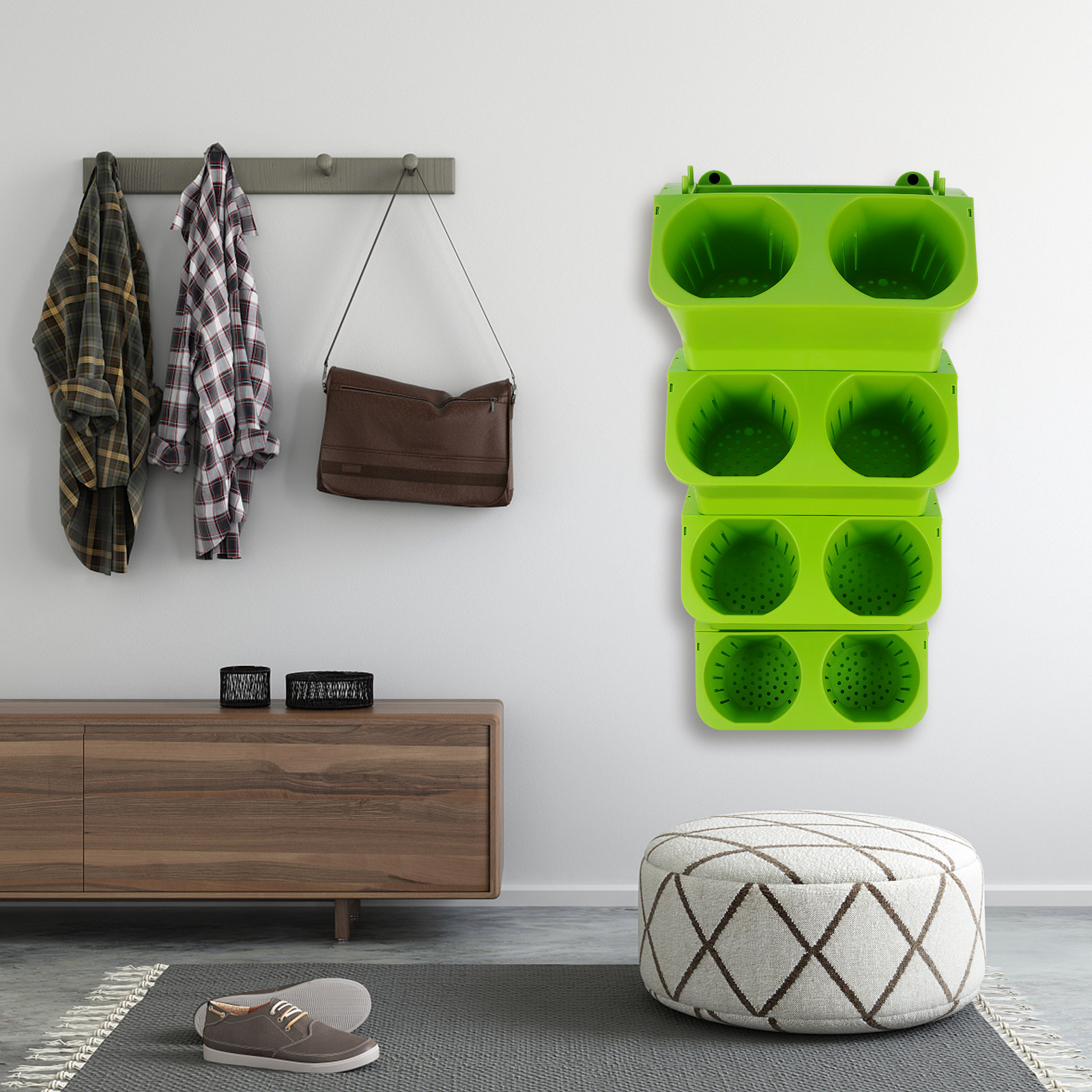 4-teiliges vertikales Wandpfla – Self-Watering Planter Bewertung und Preis