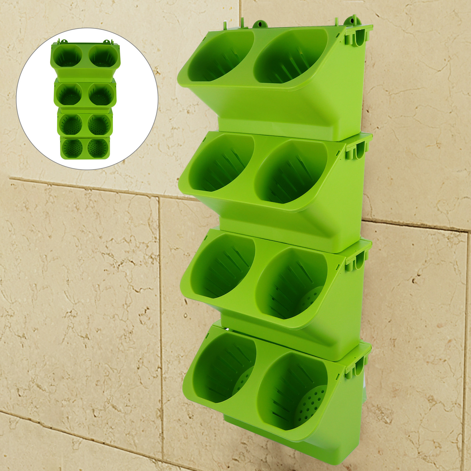 4-teiliges vertikales Wandpfla – Self-Watering Planter Bewertung und Preis