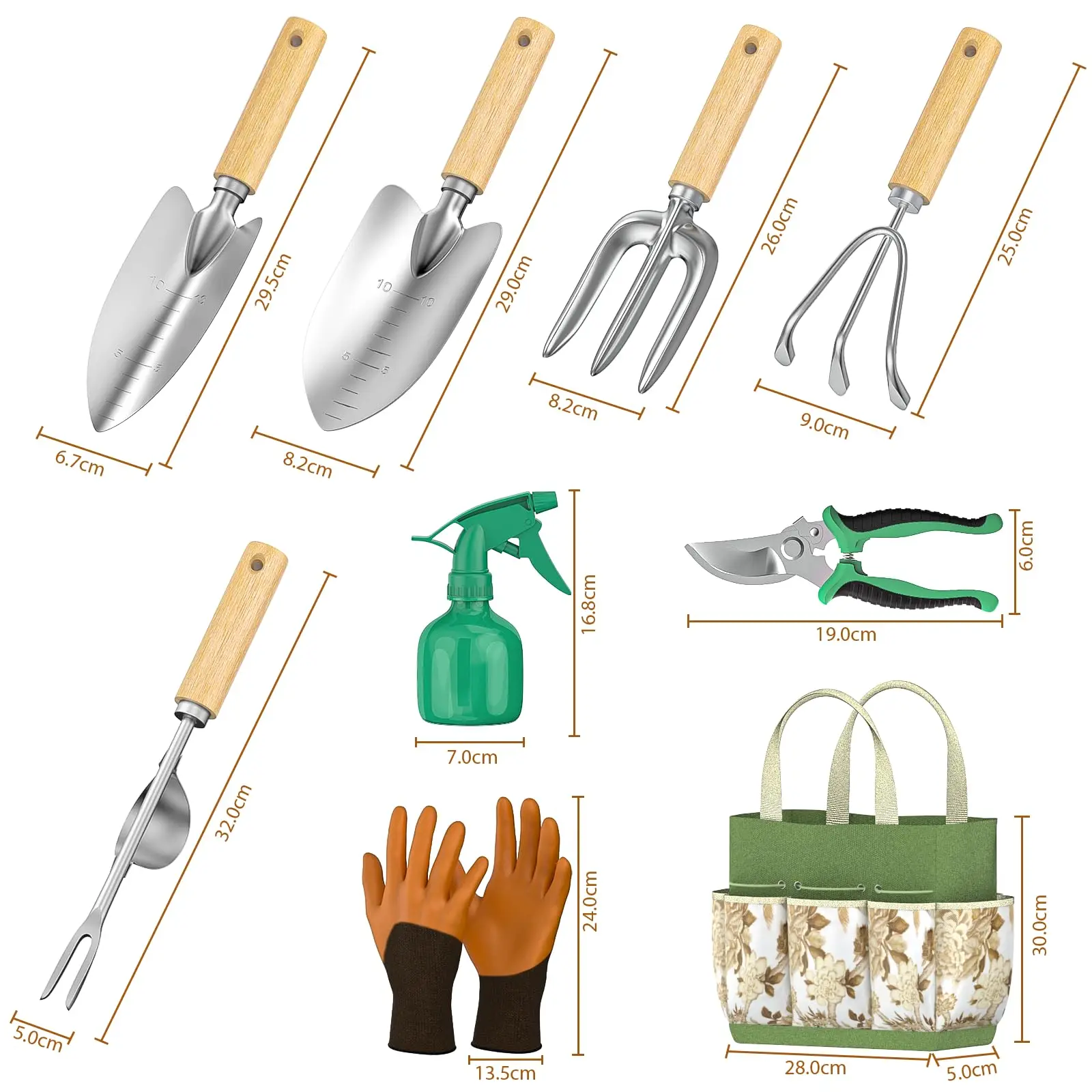 9-teiliges Garten-Handwerkzeug – Spade Digging Fork Bewertung und Preis