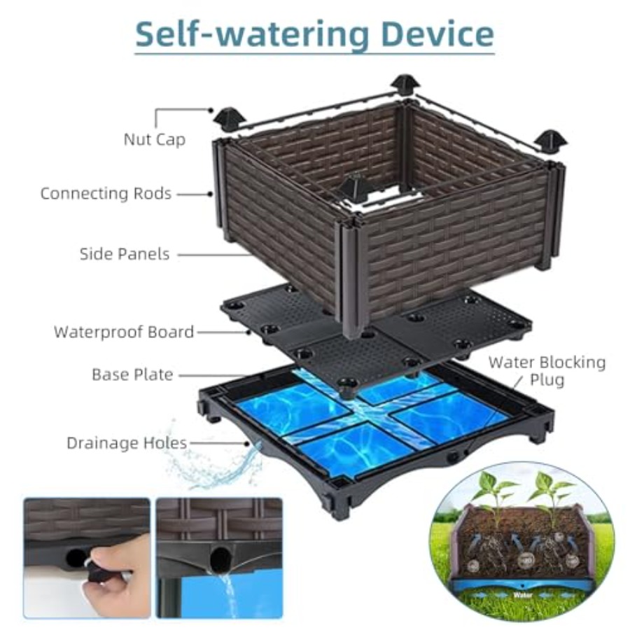 Selbstbewässernder Hochbeet-Pf – Self-Watering Planter Bewertung und Preis