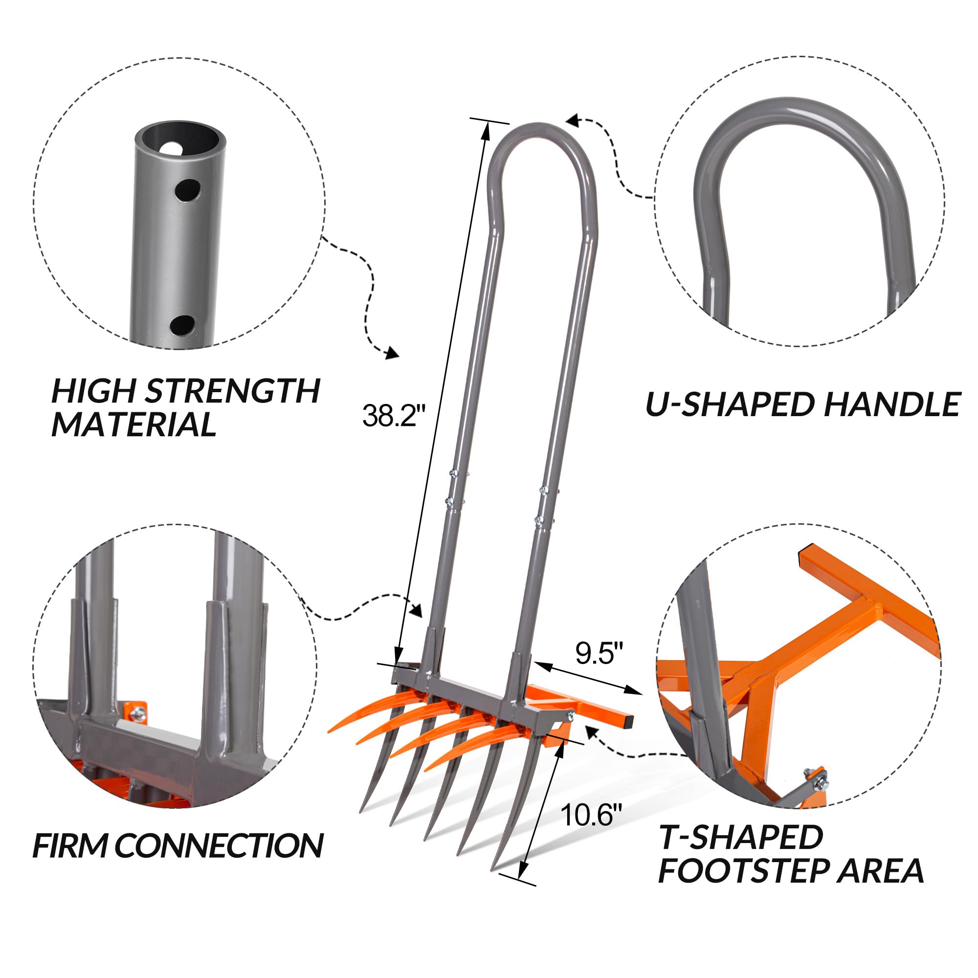Breite Gabel, Hochleistungs-9- – Spade Digging Fork Bewertung und Preis